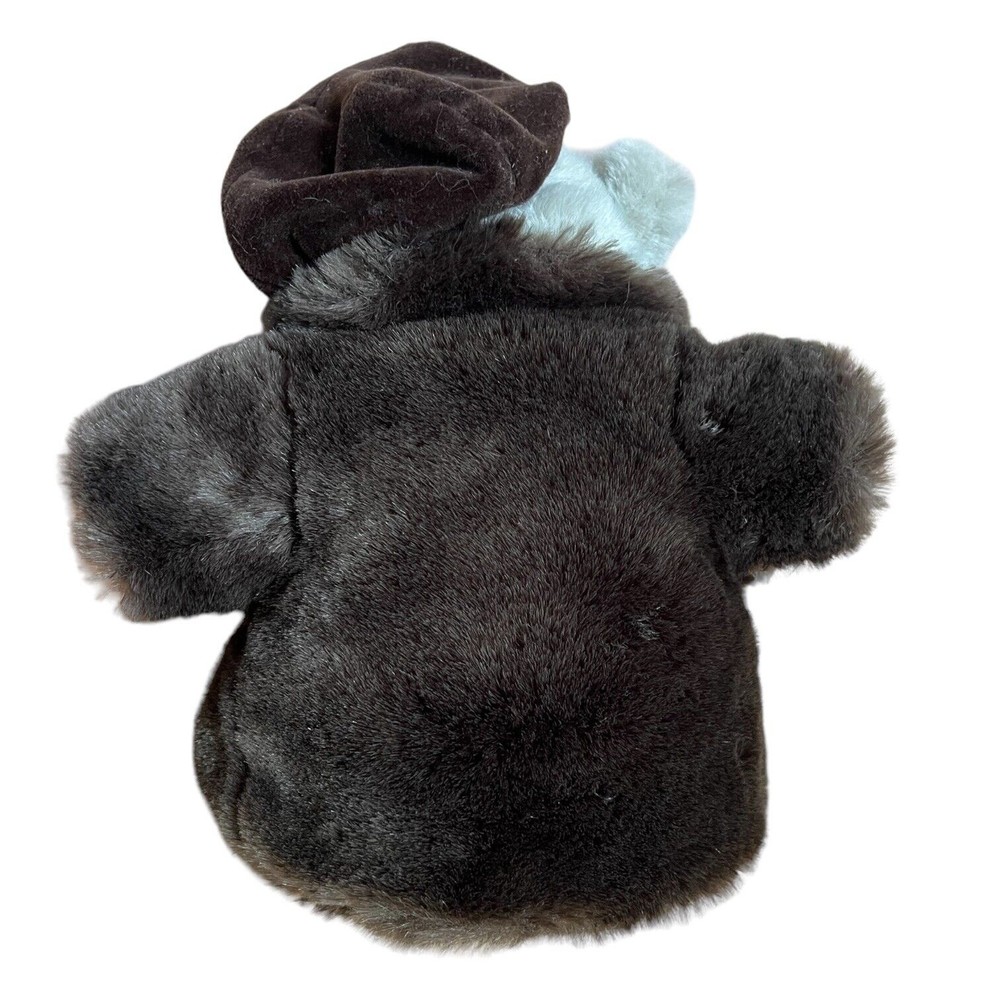 Vintage Mary Meyer Plush Bear Society Celia, Faux Fur Coat Jacket Beret Hat 12” - Picture 10 of 10